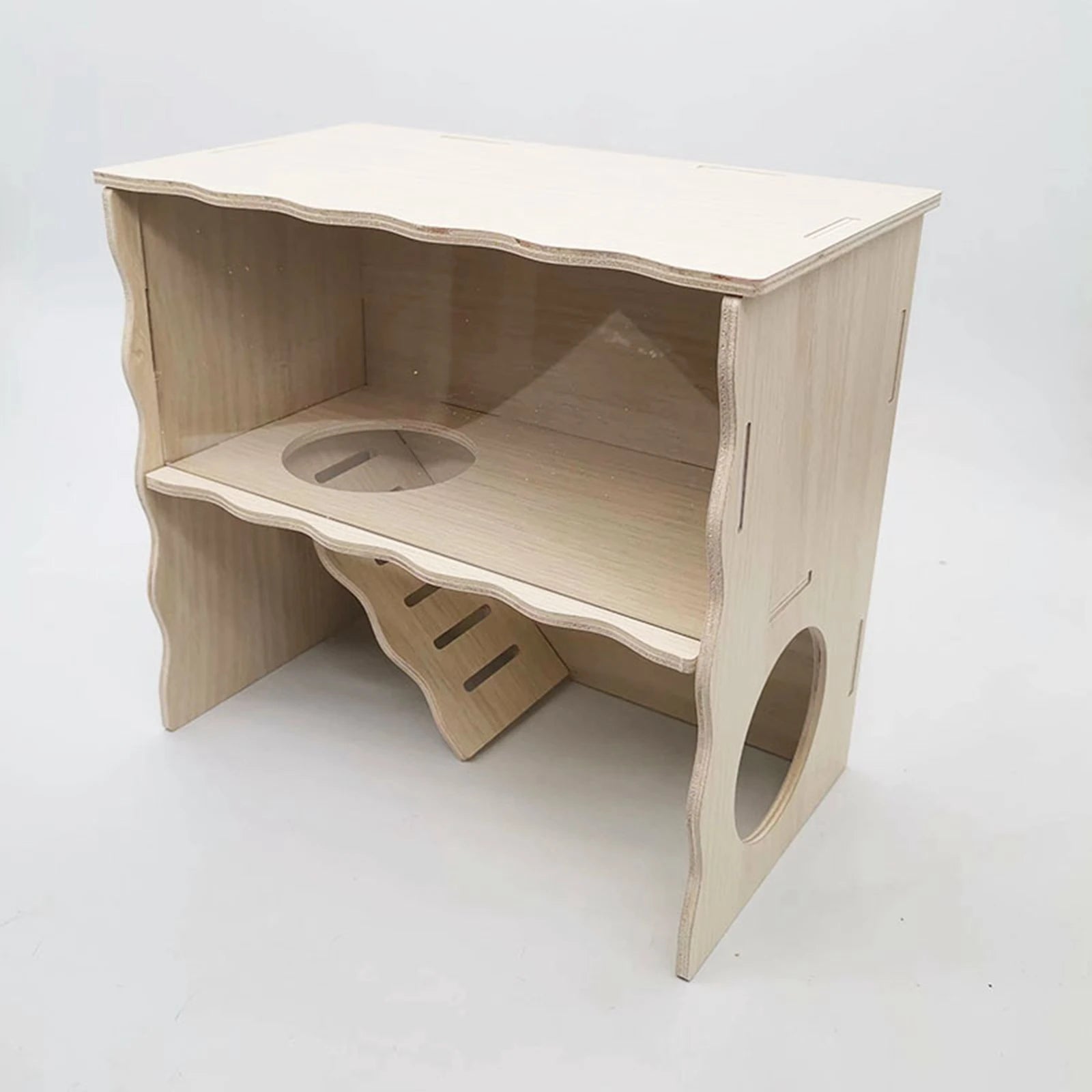 Wooden Guinea Pig House Pet Animal Hide Hideout Gerbils Chamber Hut Cozy