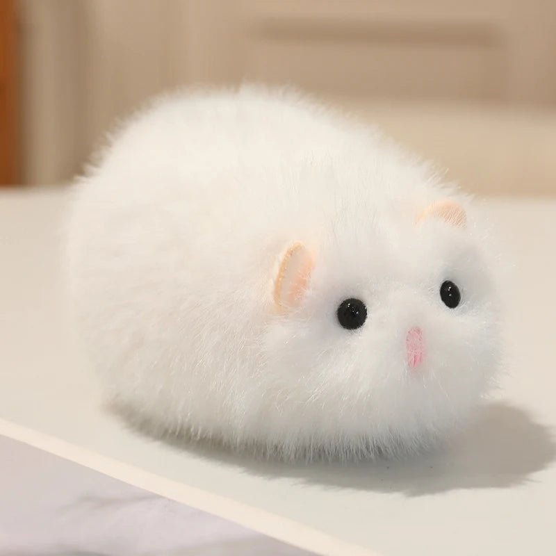 Cute Soft Golden Hamster Plush Toy Stuffed Animal Small Pet Plushie Squishy Huggable Gift for Kids Hamster Lovers
