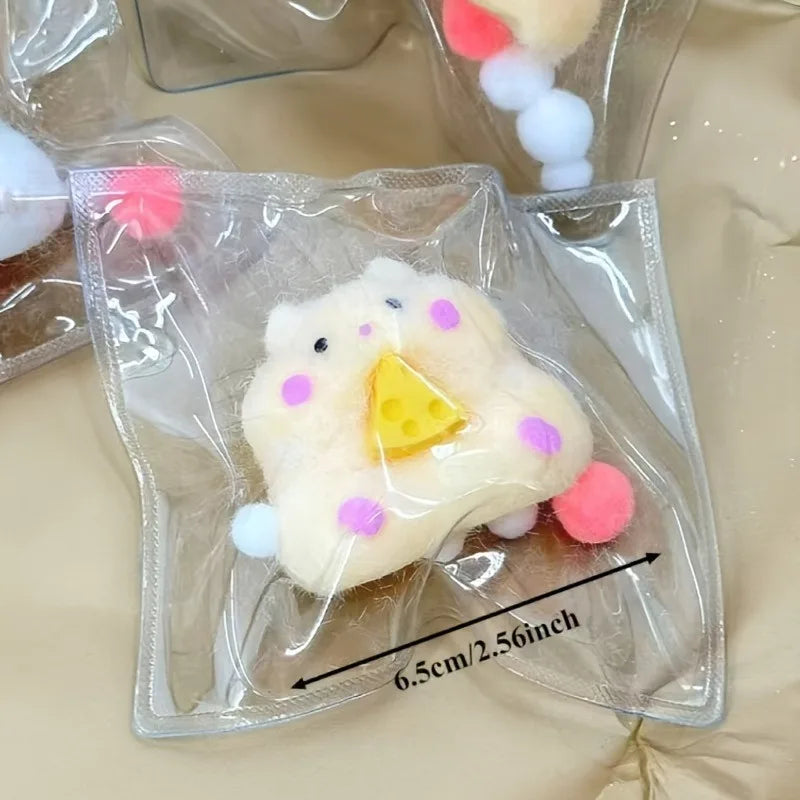 1 handmade Tabas hamster stress relief toy, soft and stickyTPR decompression toy, suitable for adults andchildren (random color)
