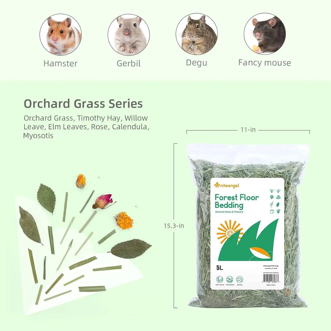 Natural & Soft Hamster Bedding Mate Small Animal Habitat Decor for Syrian Dwarf Hamsters Gerbils Mice Degus Bunny or Other Small-Sized Pet