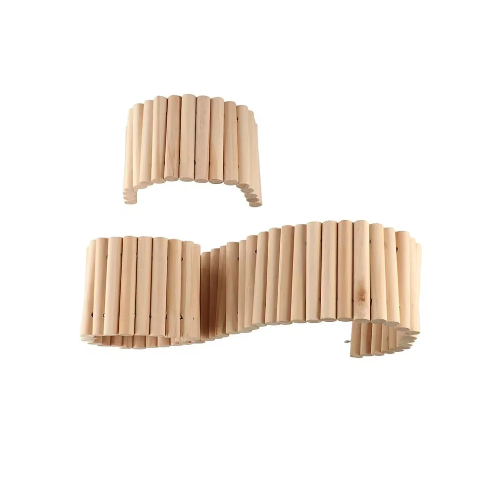 Hamster Habitat Multiple Size Wooden Bridge Cage Hamster Bendable Fence