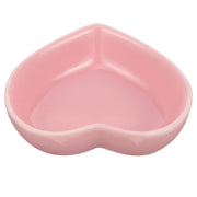 Heart-shaped ceramic food bowl for hamsters, guinea pigs, gerbils, and other small pets. for Burrowly small pet care.