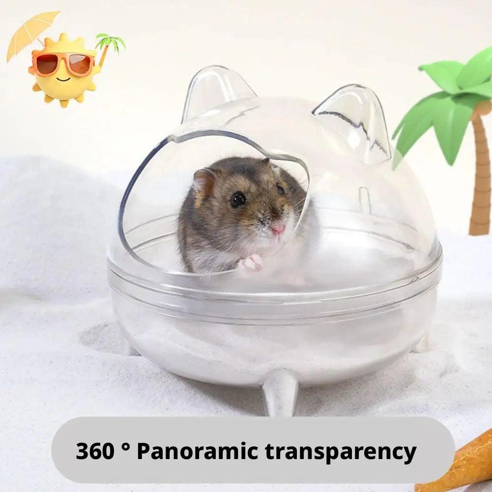S/m/l Transparent Hamster Sand Bath Mouse Box Plastic Small Bathtub