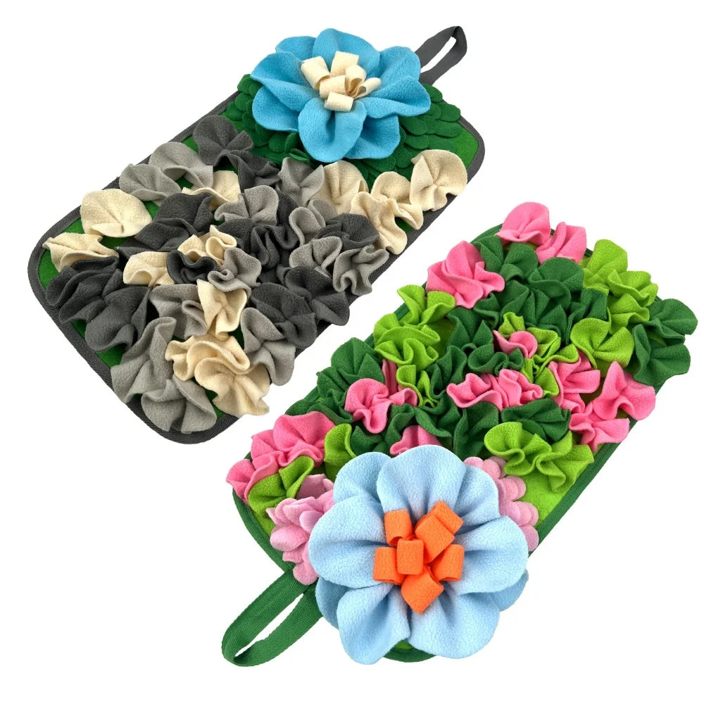 Small Pet Floral Foraging Mat for rabbits, guinea pigs, and mice from Burrowly small pet supplies.