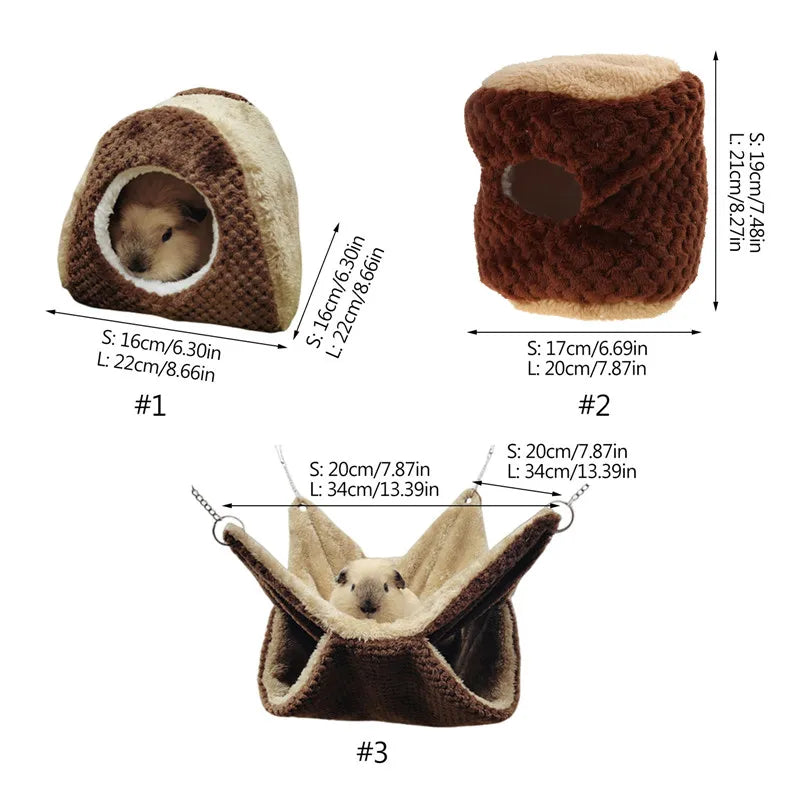 Plush hanging hideout hammock for cozy small pet rest from Burrowly.