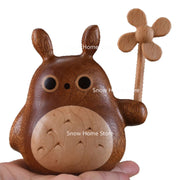 Hand Handle Windmill Chinchilla Cute Cartoon Car Ornament Toy Wooden
