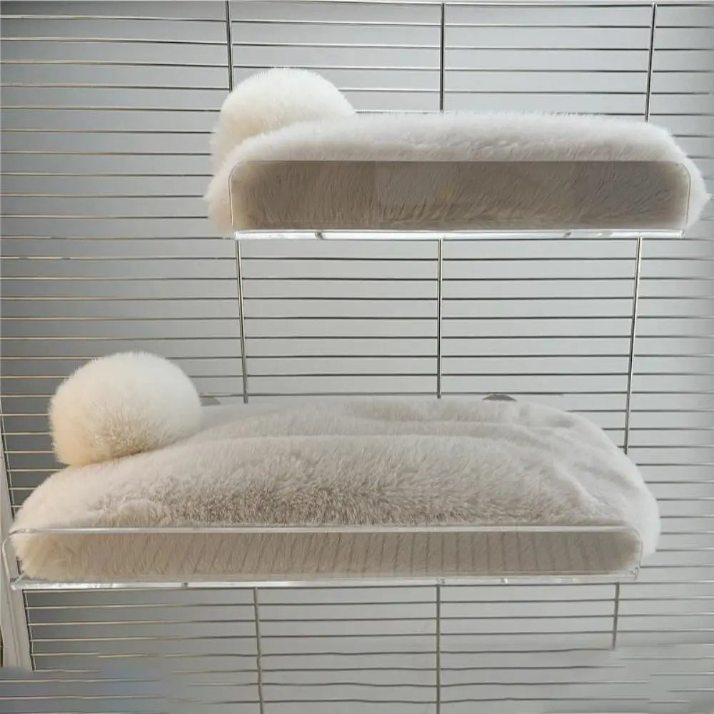Warm Parrot Platform Detachable Acrylic Bird Resting Stand Comfortable Washable Parrot Sleeping Bed for Hamster Gerbils Mice