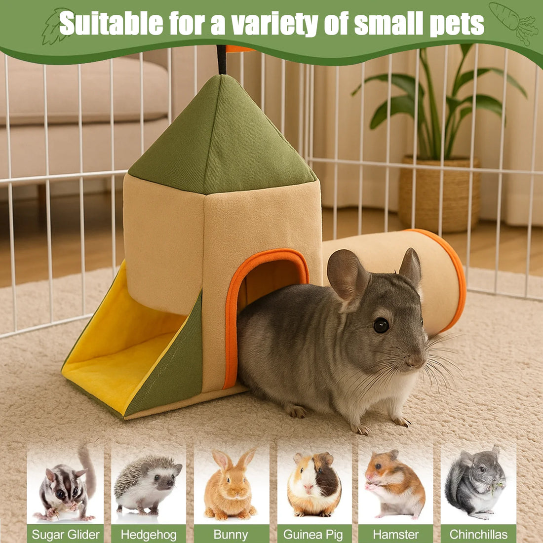 Pet Escape Tunnel House Hamster Guinea Pig Toys Landscaping Decoration Creative Design Drilling Holes Pet Supplies