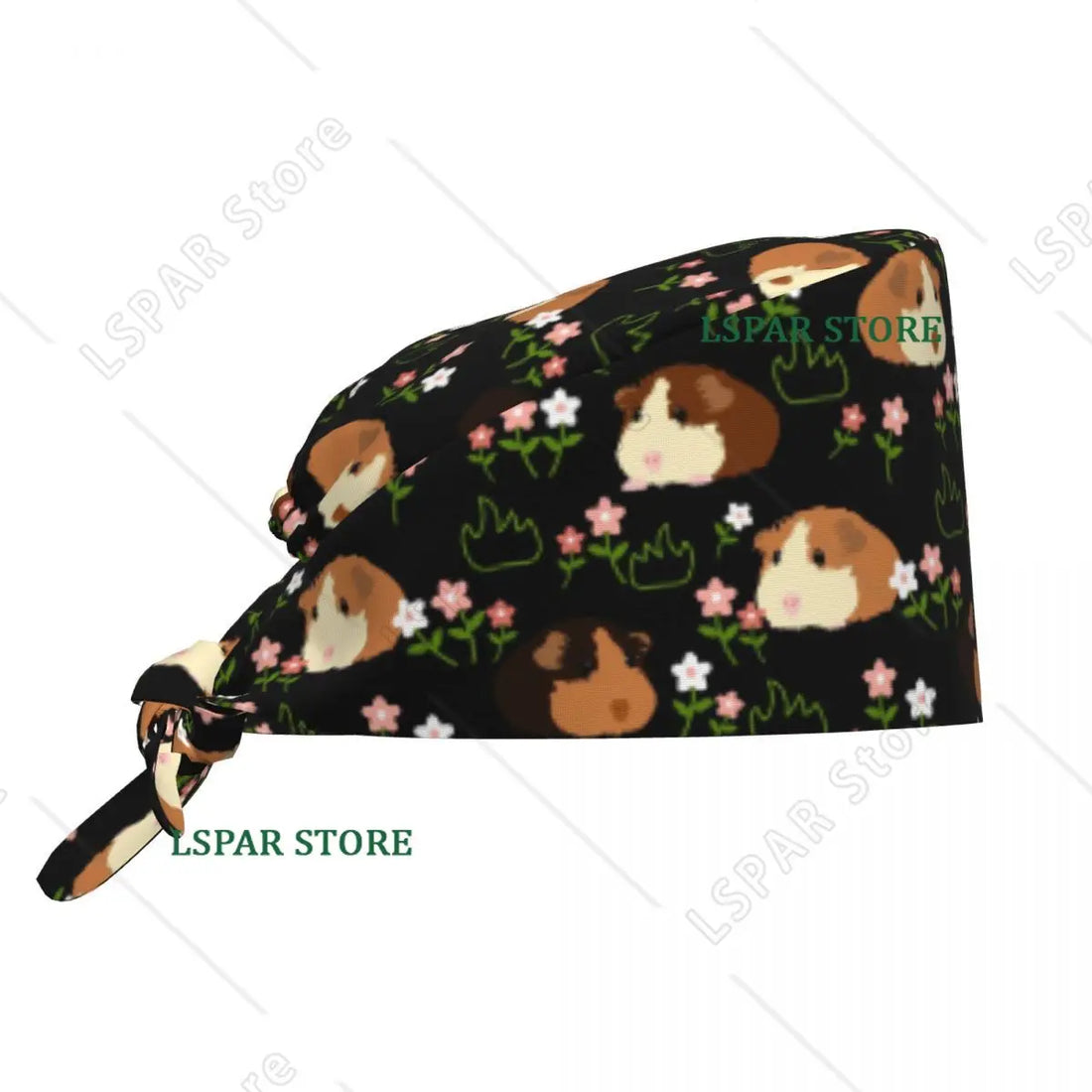 Custom Guinea Pigs Striped Medical Staff Scrubs Hat Women Men Domestic Cavy For Chef Hat Scrub Caps
