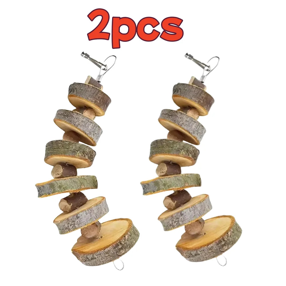 Natural Wood Chew Toy for Small Pets for rabbits, guinea pigs, chinchillas, and hamsters from Burrowly small pet supplies.
