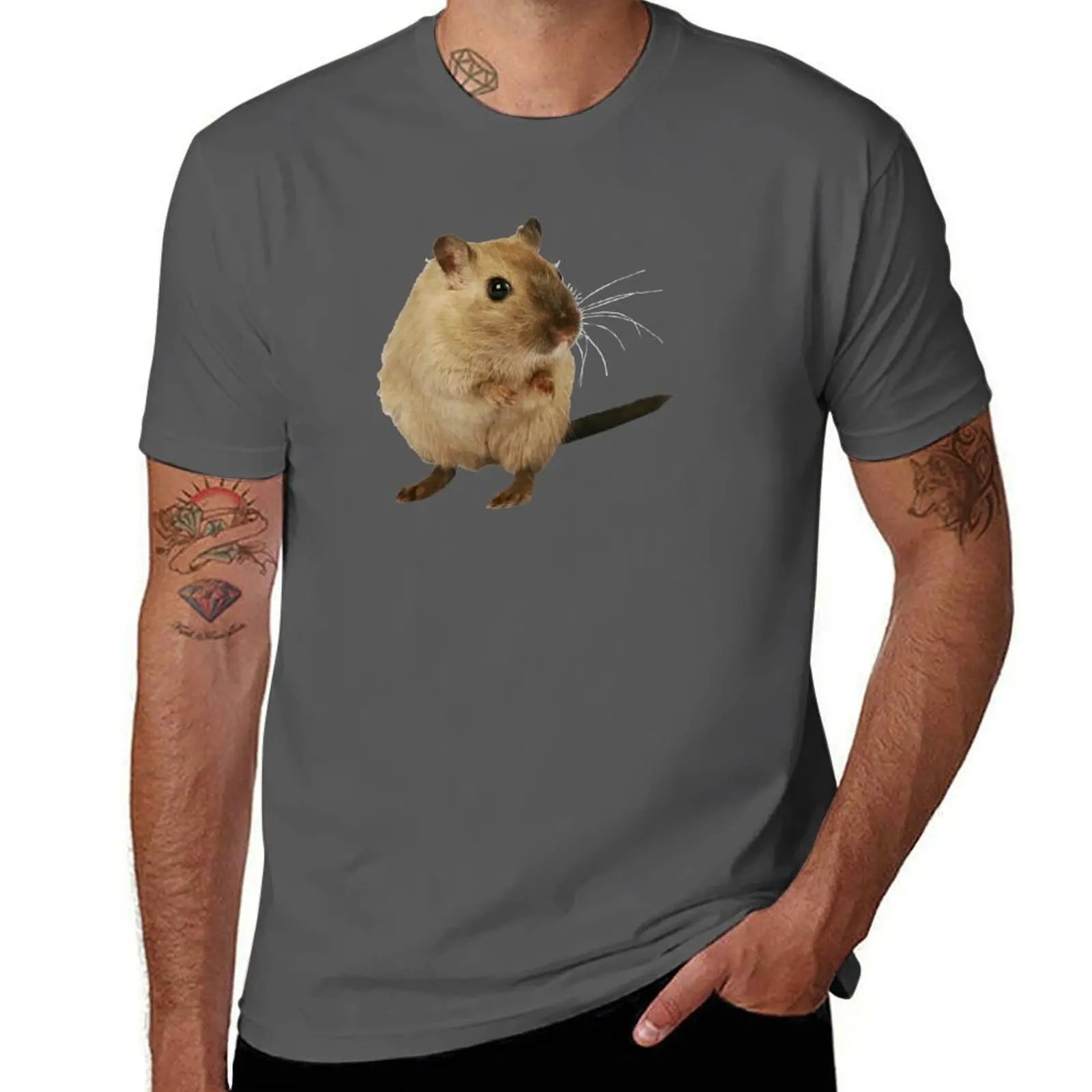 Gerbil Portrait: Photo Cutout T-Shirt t shirts for man pack cotton t shirts for man cotton T-Shirt