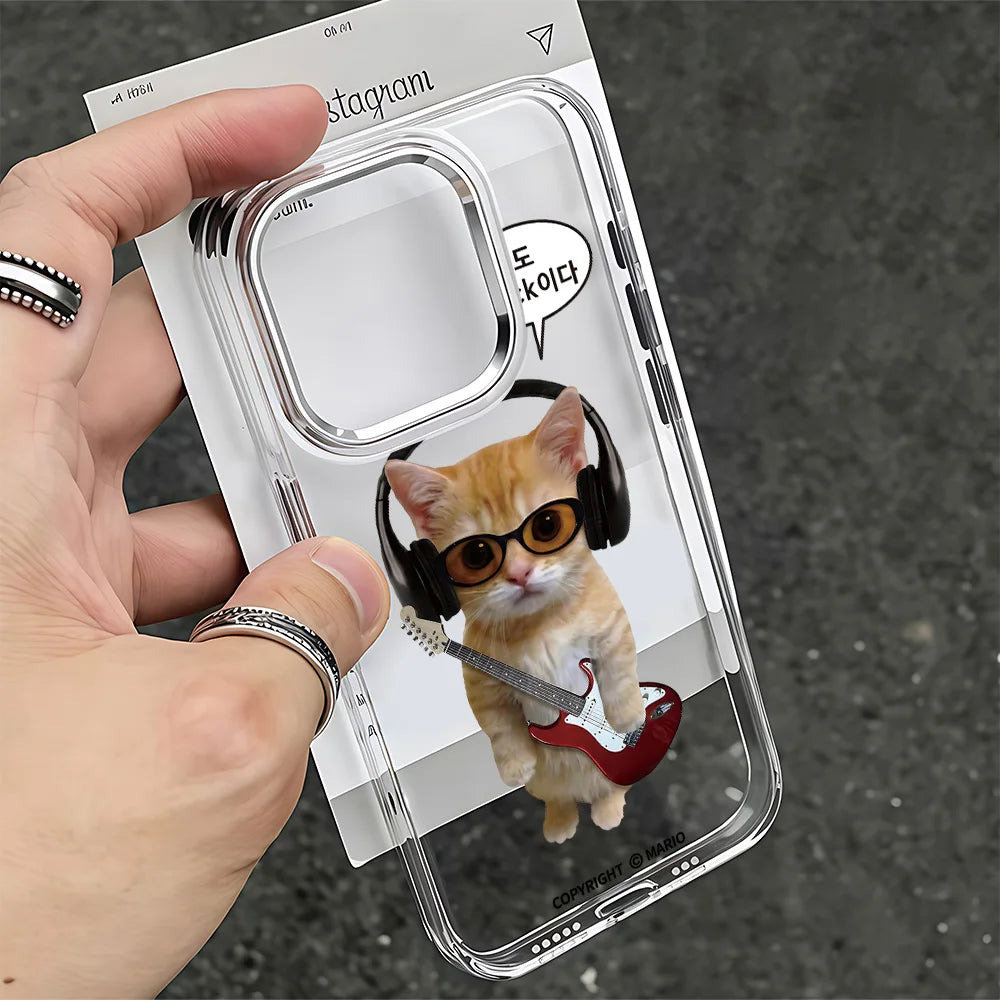 Korean Ins Funny HamsterS Phone Case For iPhone 17e 17 16e 16 15 14 13 12 11 mini Pro Max Air Plus Transparent Soft Cover