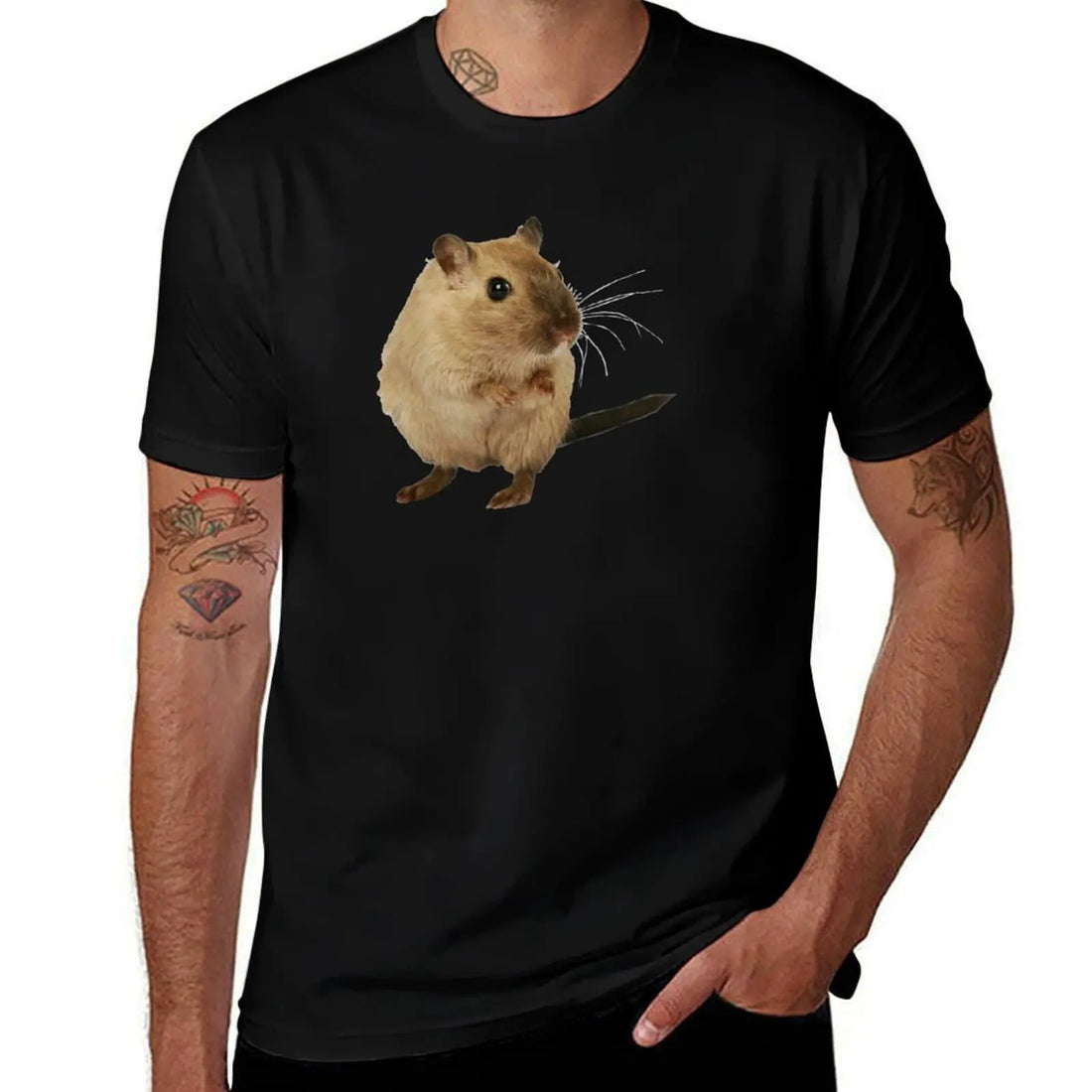 Gerbil Portrait: Photo Cutout T-Shirt t shirts for man pack cotton t shirts for man cotton T-Shirt