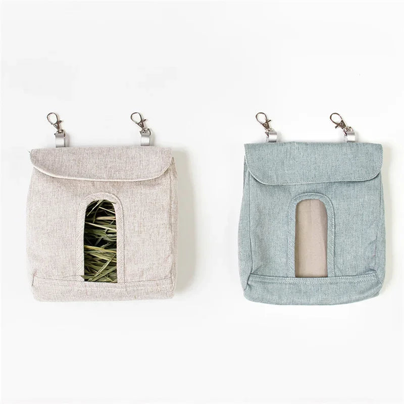 Bite-Resistant Hay Feeding Bag for Small Pets