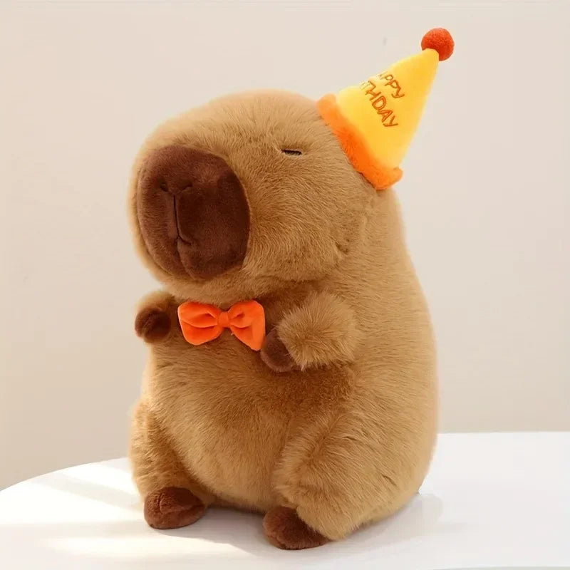 45cm Huge Capybara Plush Toy Simulation Capibara Cute Doll Stuffed Animals Plushie Soft Pillow Christmas Gift Home Decor