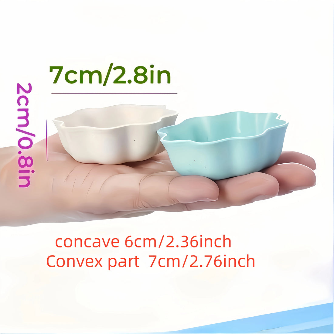 Flower mini bowl set for hamster and gerbil feeding from Burrowly.