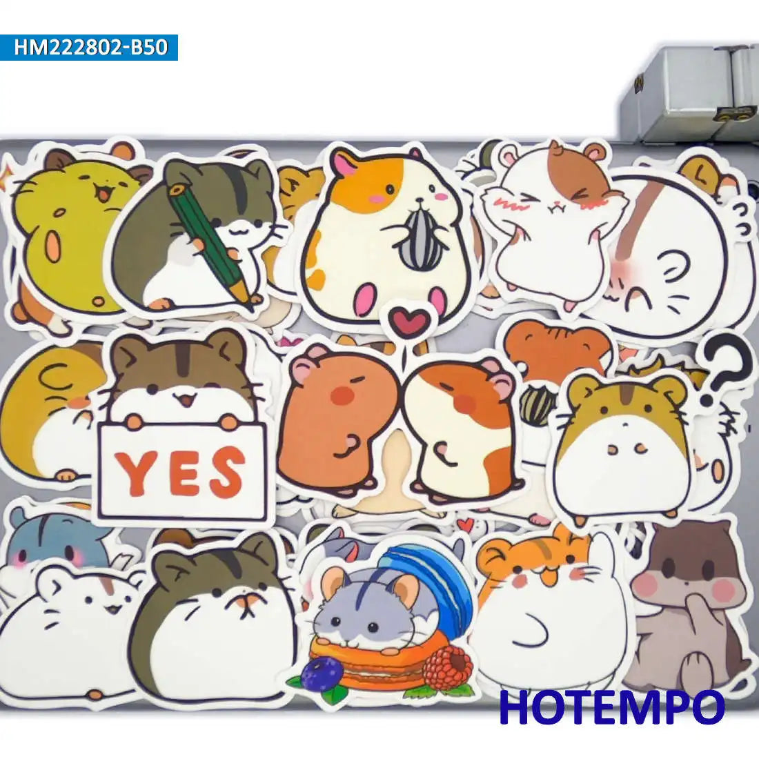 50Pieces Funny Hamster Cute Animal Cartoon Style Waterproof Stickers for Car Motorcycle Bike Skateboard Phone Laptop Sticker Toy