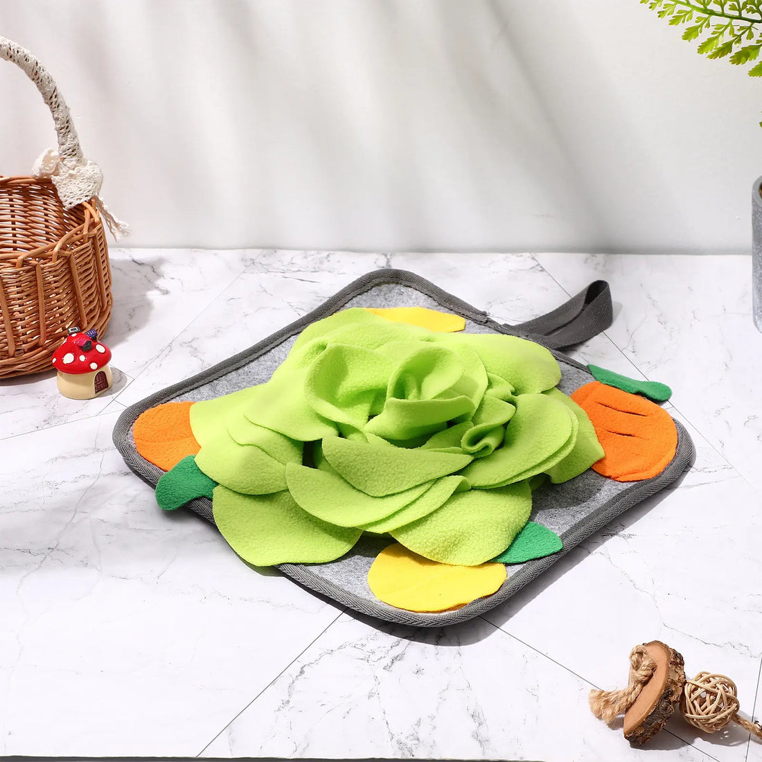 1pcs Rabbit Snuffle Mat Bright Color Chew Resistant Foraging Mat Food