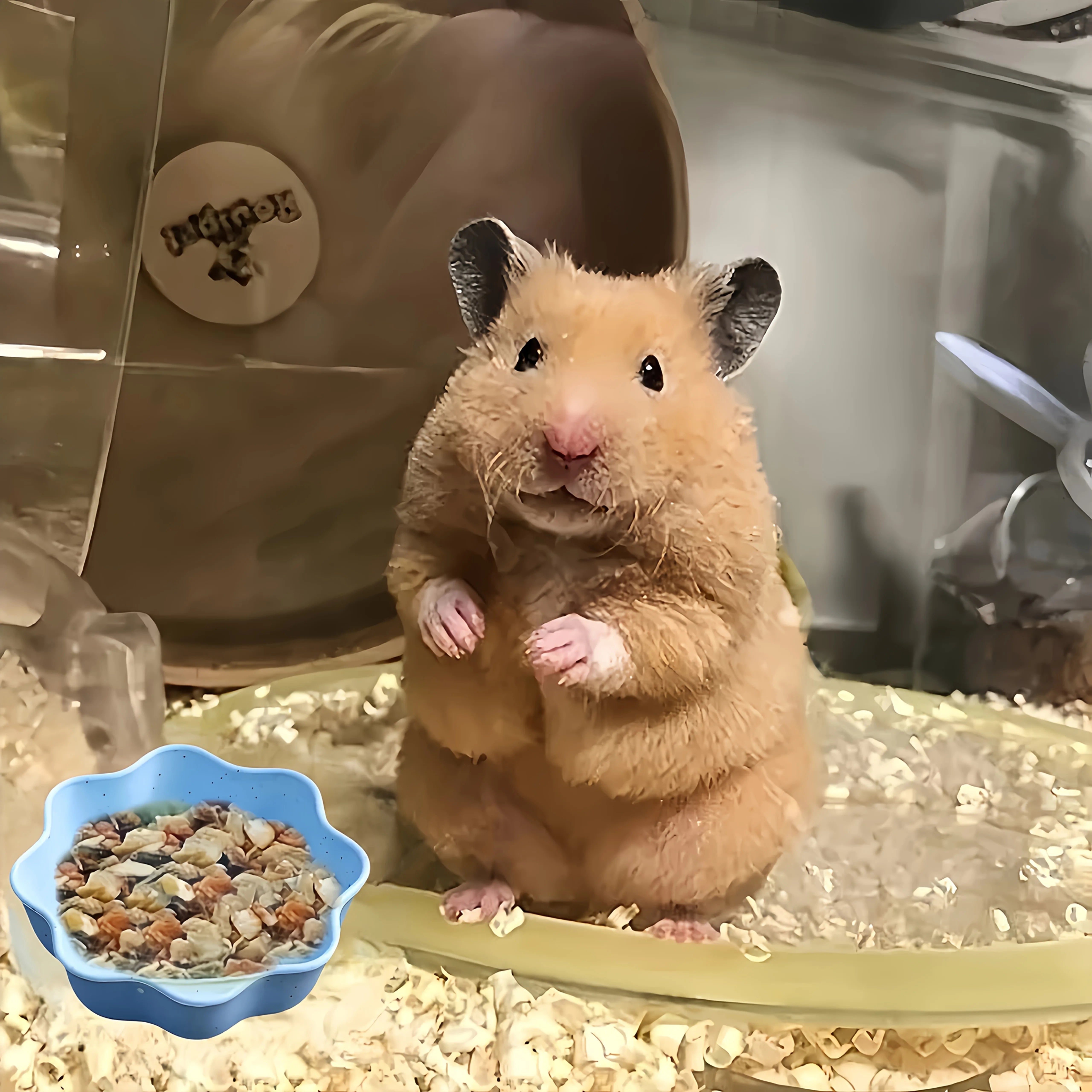 Flower mini bowl set for hamster and gerbil feeding from Burrowly.