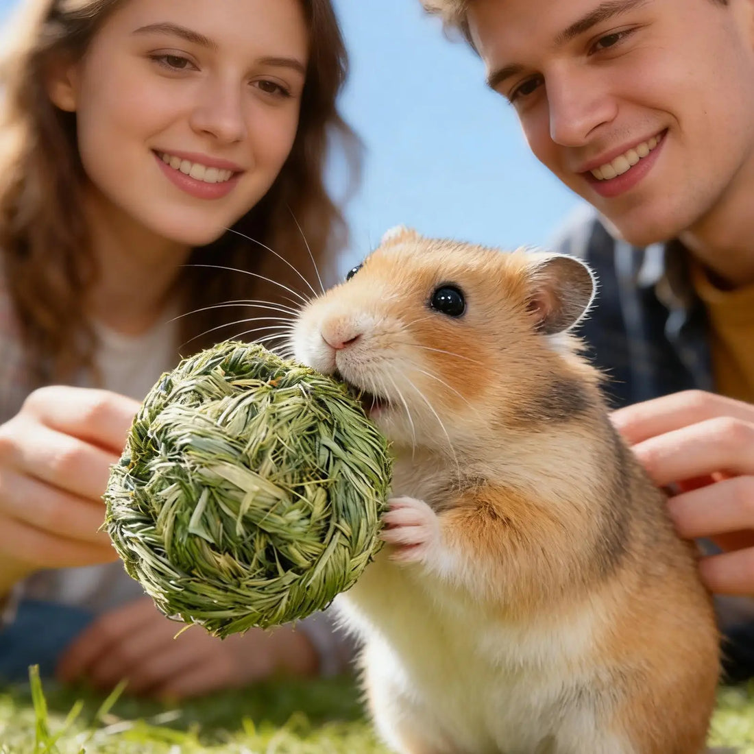 Rabbits Chew Toys Timothy Hay Balls Natural Edible Grass Toy for Teeth