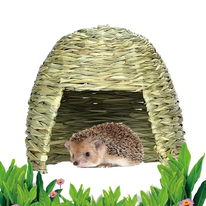 Foldable Grass Hideaway for Rabbits and Guinea Pigs for rabbits, guinea pigs, and chinchillas from Burrowly small pet supplies.
