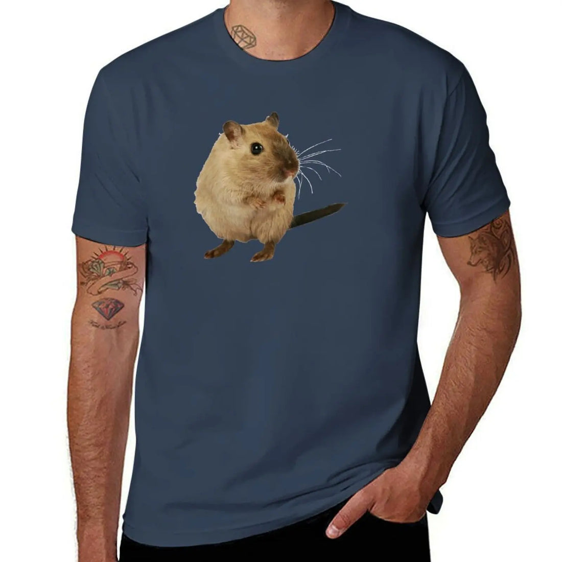 Gerbil Portrait: Photo Cutout T-Shirt t shirts for man pack cotton t shirts for man cotton T-Shirt