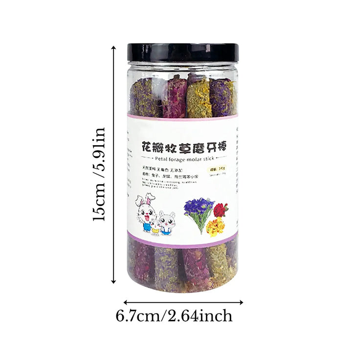 Petal Grass Chew Sticks for Rabbits and Hamsters for rabbits, hamsters, and guinea pigs from Burrowly small pet supplies.
