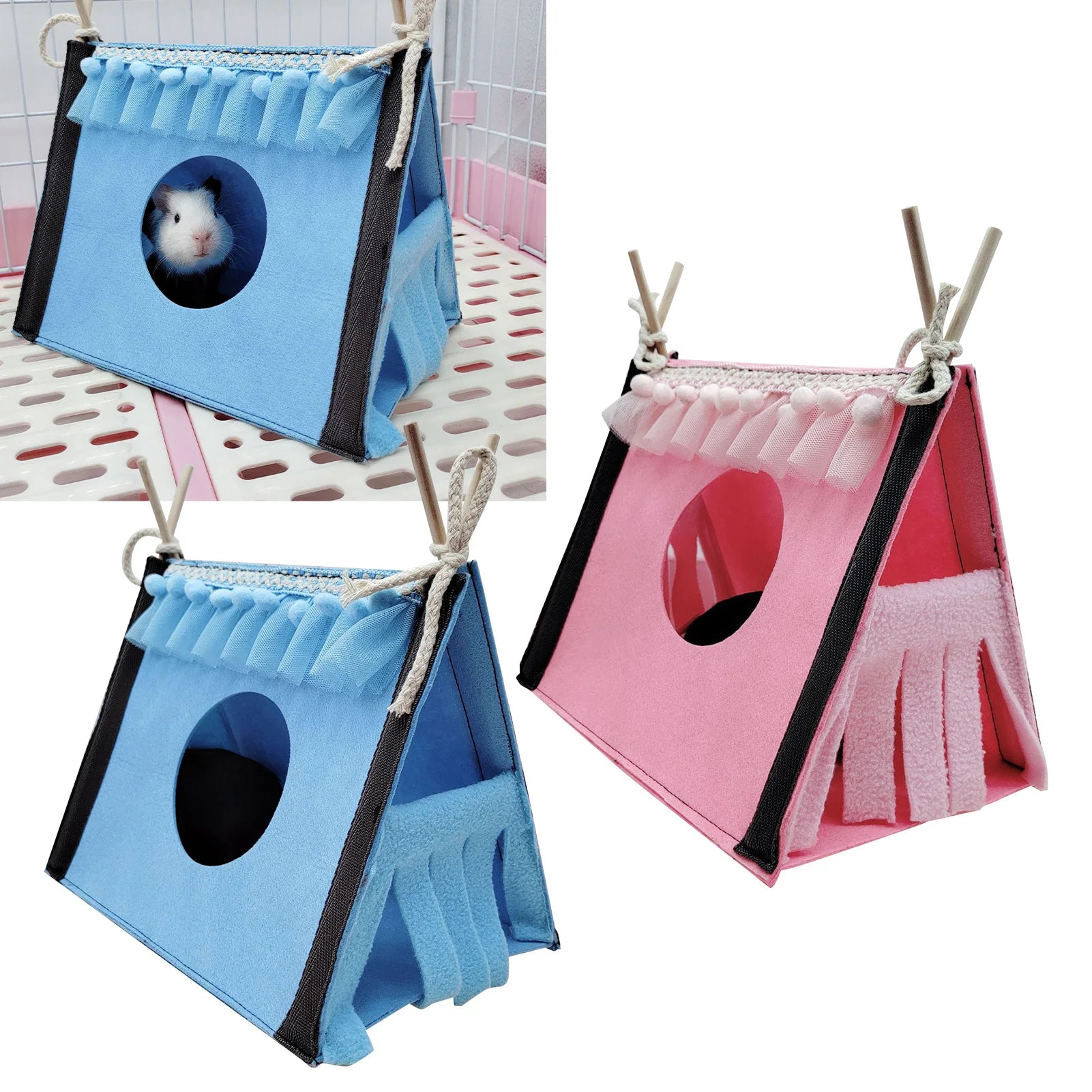 Foldable Guinea Pig Hideout Tunnel Cozy Hides for Burrowly cozy hides and small pet care.