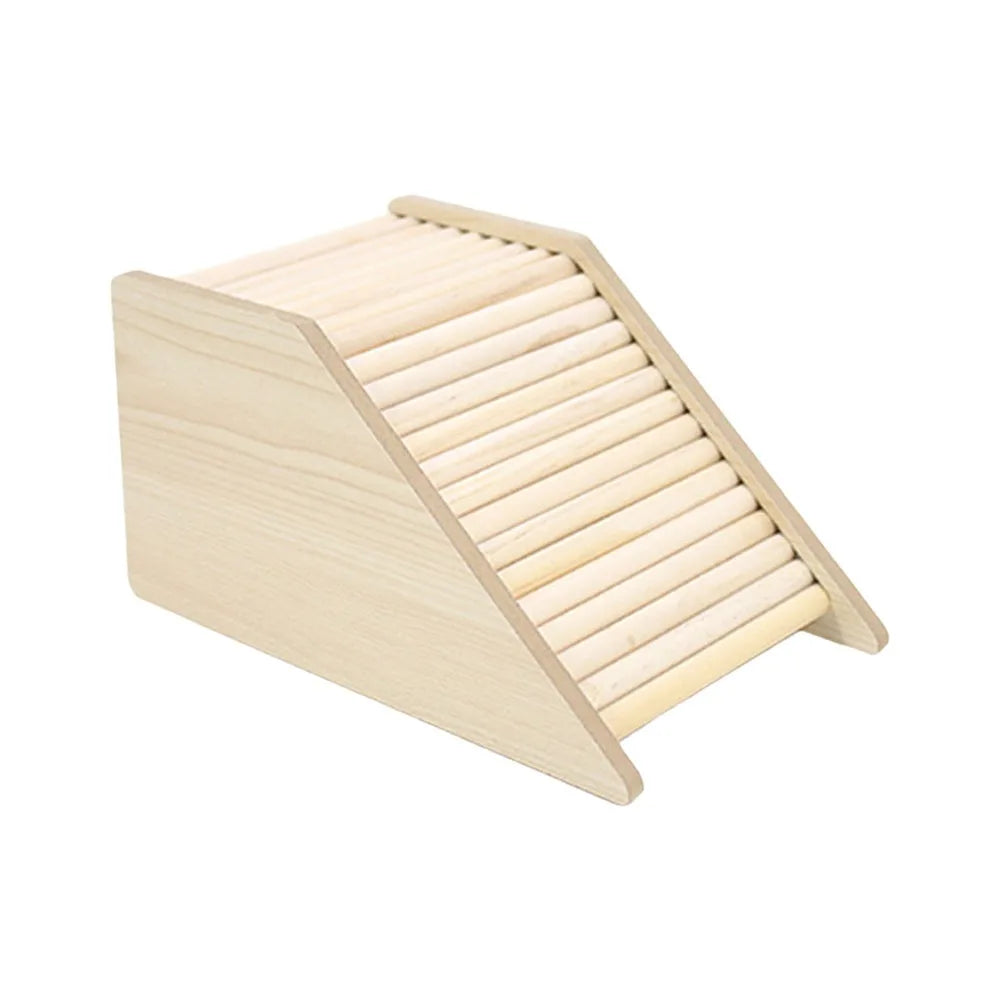 Smooth Hamster Climbing Ladder with Hiding Hole Small Hamster House for Burrowly enrichment toys and small pet care.
