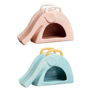 Quality Ceramic Hamster Hideout Elephant Shaped House with Slide Safe Play Toy Activity Exercise Decor for Gerbils