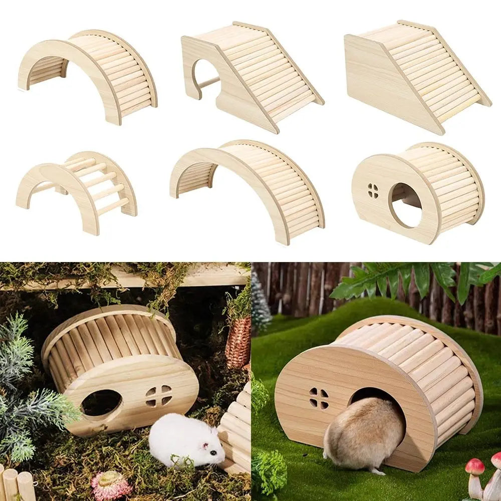 Smooth Hamster Climbing Ladder with Hiding Hole Small Hamster House