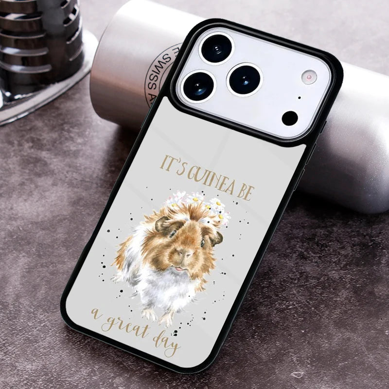 Guinea Pig Hamster Cute Phone Case for iPhone 17 16 15 Pro Max Air 14 13 12 11 Plus Shockproof Cover