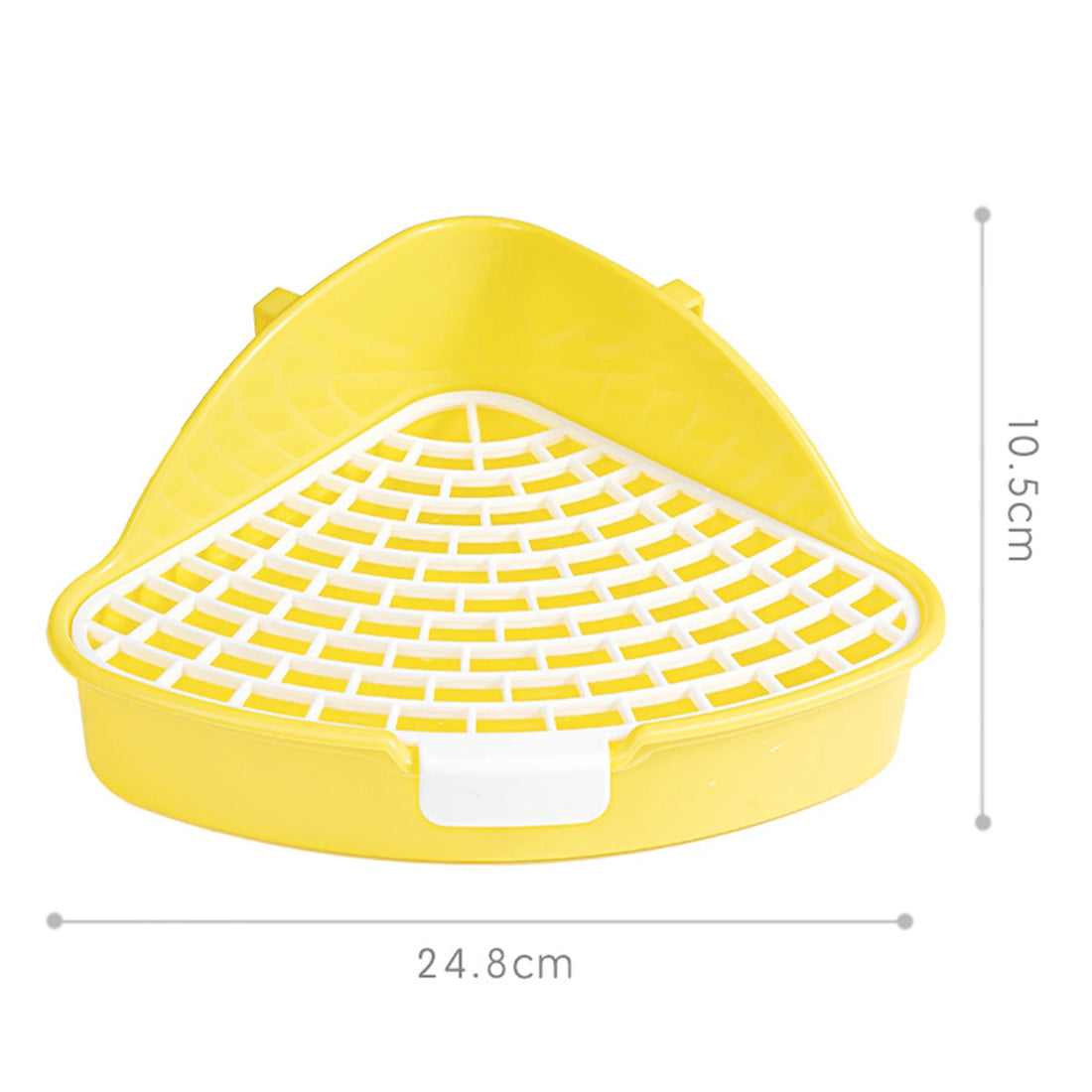 Bunny Corner Potty Trainer Tray for rabbits, ferrets, hamsters, and guinea pigs from Burrowly small pet supplies.