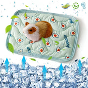 Small Pet Cooling Mat for hamsters, guinea pigs, rabbits, and chinchillas from Burrowly small pet supplies.