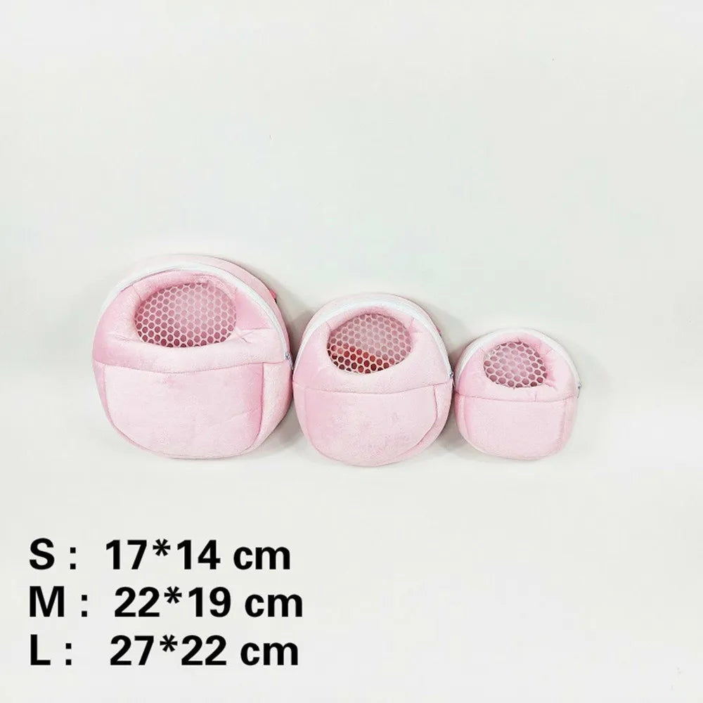 Warm Travel Carrier Bag for Small Pets for hamsters, guinea pigs, rabbits, and chinchillas from Burrowly small pet supplies.