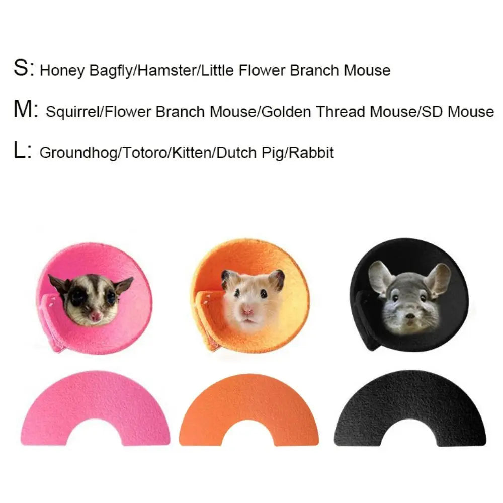 Anti Licking Hamster Anti Bite Collar Velvet Soft Squirrel Recovery Collar Colorful Hamster Elizabethan Collar for After Injury