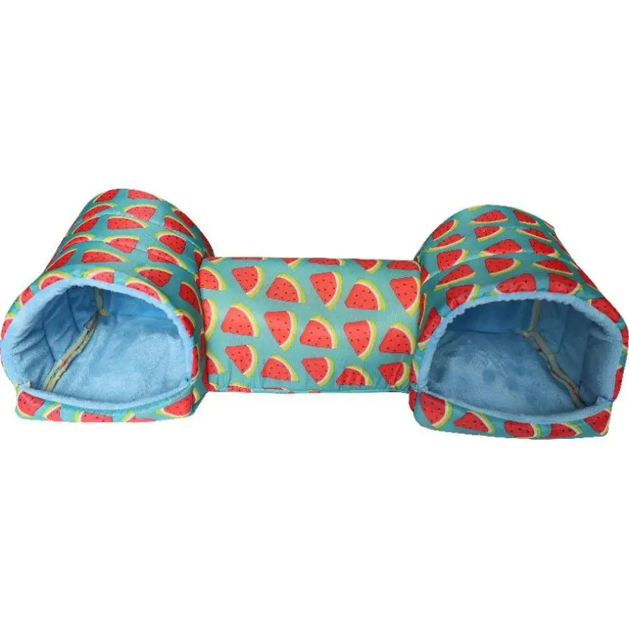 Guinea Pig Hideout Tunnel Blue Small Animal Bed with Anti-slip Bottom