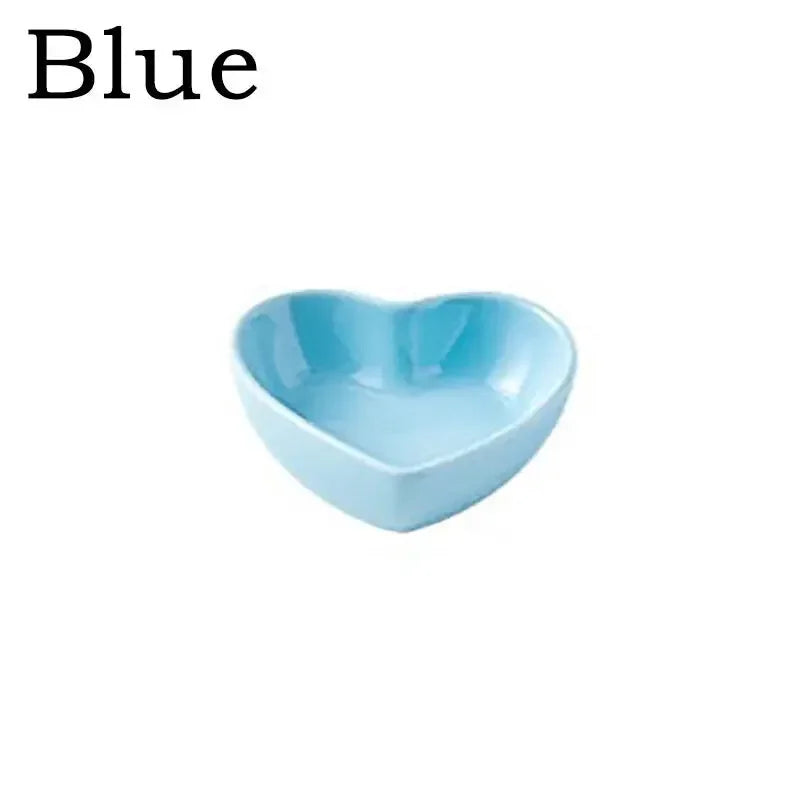 Colorful Heart Ceramic Bowl for Small Pets