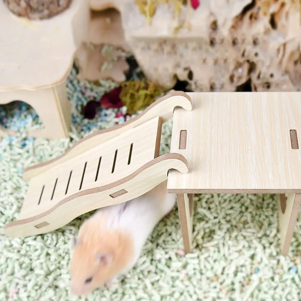 Wave Shape Wooden Hamster Ladder Wood Animals Cage Ladder Hamster