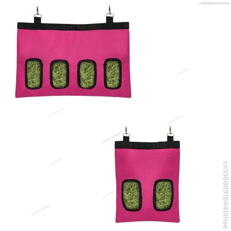 Hanging hay feeder bag for guinea pigs and rabbits from Burrowly.