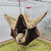 Plush hanging hideout hammock for cozy small pet rest from Burrowly.