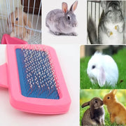 Two in one small pet grooming brush for rabbit and guinea pig coat care from Burrowly.