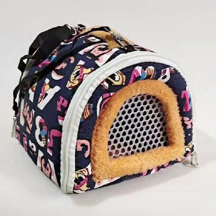 Breathable Sling Carrier for Hamsters and Small Pets for hamsters, guinea pigs, rabbits, and ferrets from Burrowly small pet supplies.