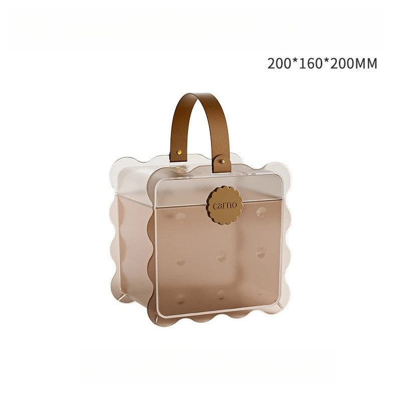 Cookie Shape Hamster Carrier Handheld Portable Cage for Syrian Hamster Convenient Pet Supplies for Outdoor Travel Easy to Carry