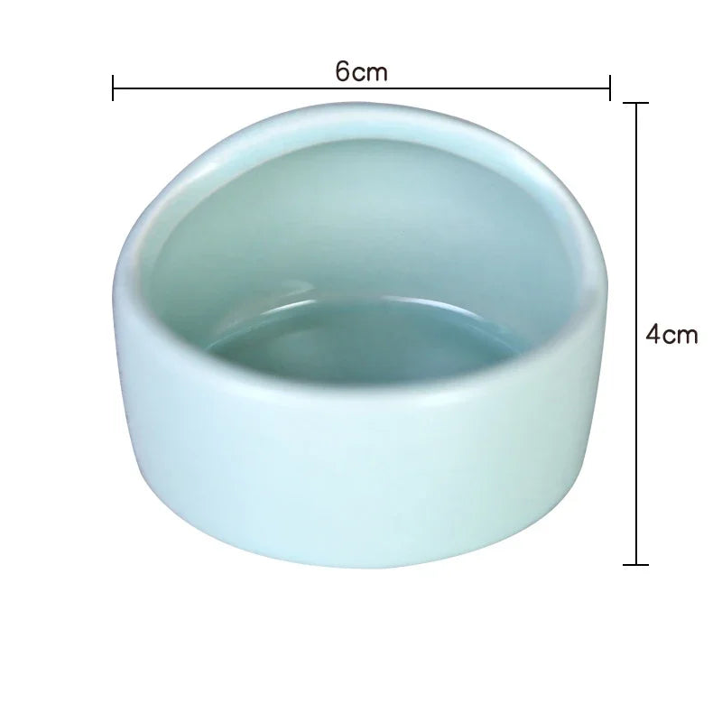 Anti-tip ceramic bowl for small pet feeding from Burrowly.
