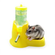Leak-proof small animal water bottle with food bowl for compact habitat setups. for Burrowly small pet care.