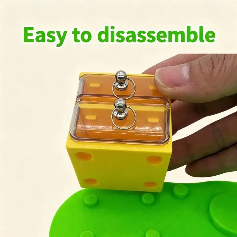 L9BE Creative Hamster Foraging Puzzle Treats Feeder with Easy Access Drawer For Daily Treats Dispensing Small Pet Engagement