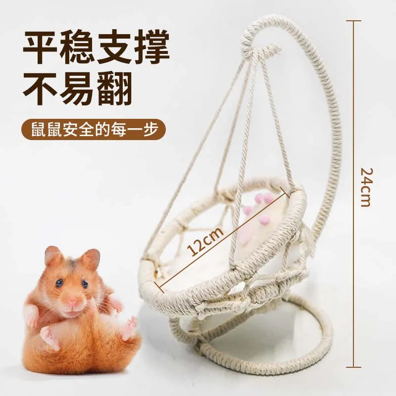 Hamster Swing Hammock Mouse Nest All-Season Use Golden Hamster Cage Interior Decoration Supplies