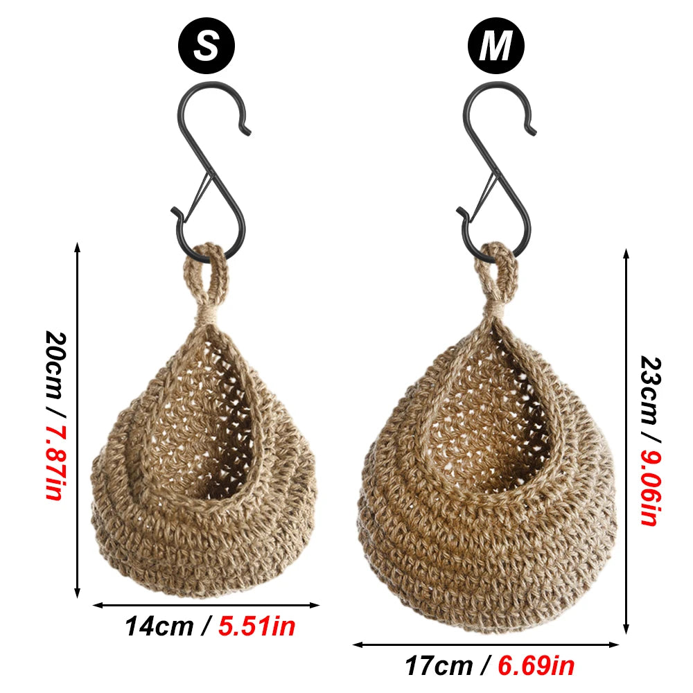 1pc Fruit Basket Bird Nest Hanging Hammock Cozy Bed for Cockatiel Parakeet Hamster Small Pet Breathable Warm Cage Hideout Swing