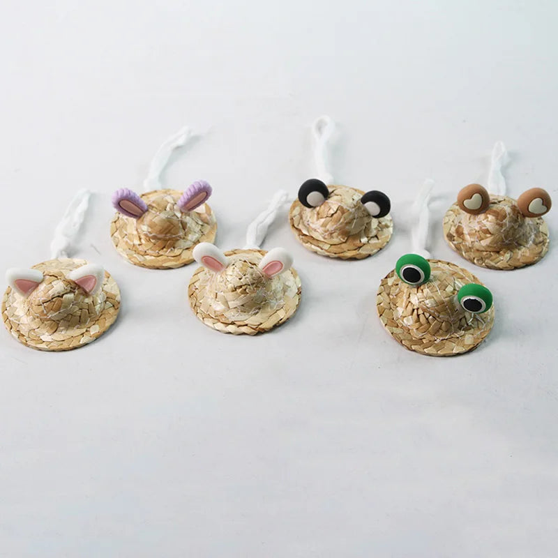 Cute Hamster Hat Small Pet Straw Hat Chipmunk Guinea Pig Hamster Decoration Accessories Adjustable Hamster Hat Small Pet Supplie